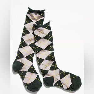 Mew🌟Free People-Clueless Argyle Knee-High Socks